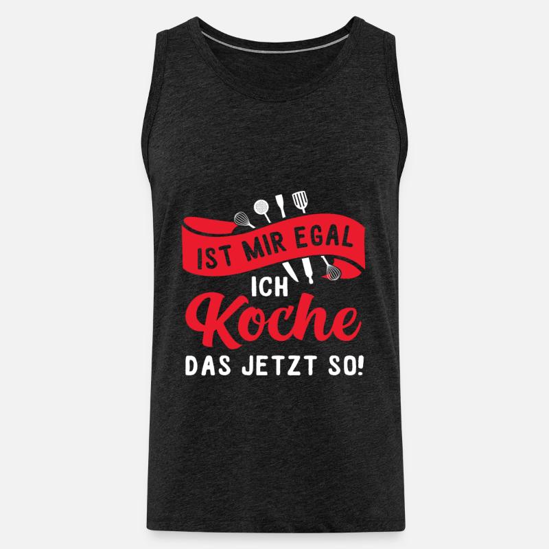Super Koch Spruch, kochen Geschenk - Männer Premium Bio Tank Top - Anthrazit