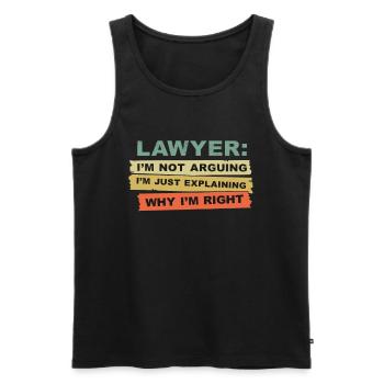 Lawyer I'm Not Arguing - Männer Premium Bio Tank Top - Anthrazit - Vorne - AI Model Male 185 dark (185cm)