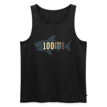 Jawsome Shark 100 Days Of School - Männer Premium Bio Tank Top - Anthrazit - Vorne - Alexander (188cm)