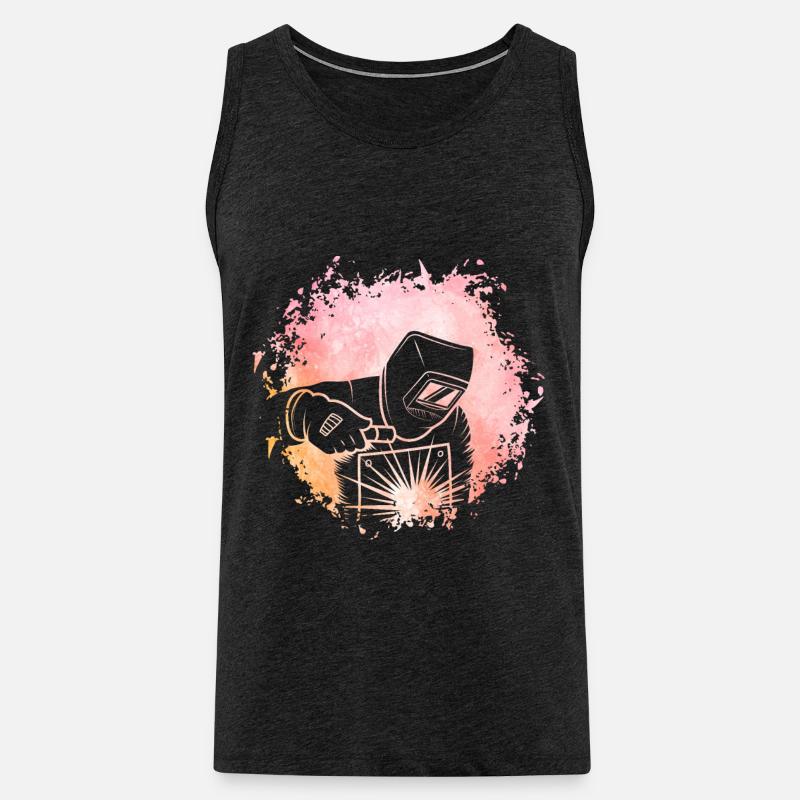 Schweißer Retro - Männer Premium Bio Tank Top - Anthrazit