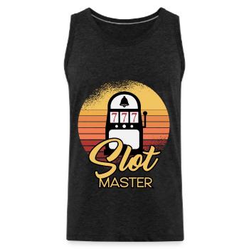 Slot Machine Master - Men's Premium Organic Tank Top - charcoal grey - Front - Alexander (188cm)