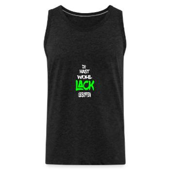 Lustiger Spruch Lack gesoffen , für den Lackierer - Männer Premium Bio Tank Top - Anthrazit - Vorne - AI Model Male 185 dark (185cm)
