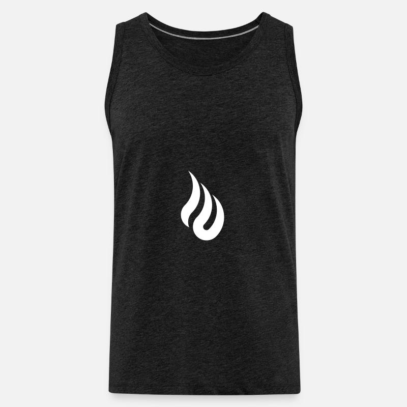 Flamme - Logo - Männer Premium Bio Tank Top - Anthrazit