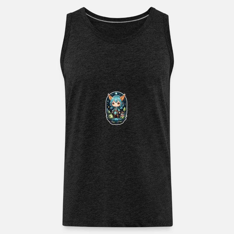 Fuchsmädchen - Männer Premium Bio Tank Top - Anthrazit