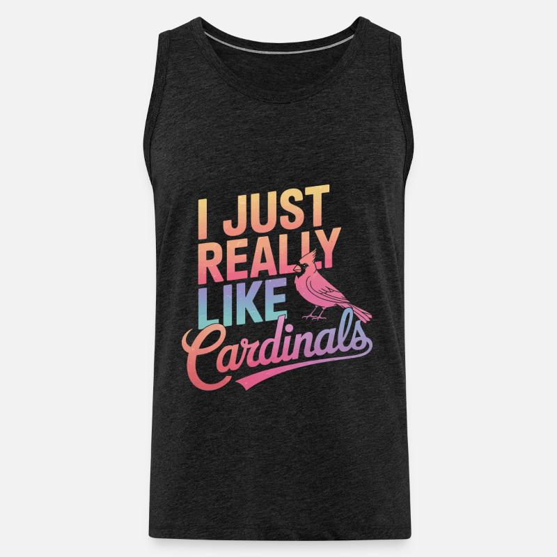 Kardinal Rotkardinal Vogel Roter Kardinal - Männer Premium Bio Tank Top - Anthrazit