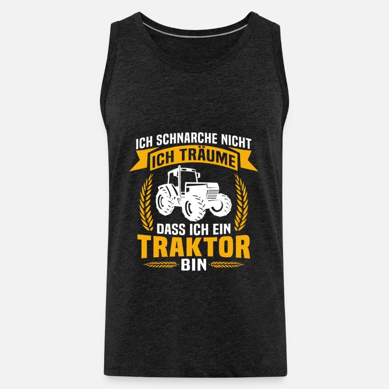 Ich Ein Traktor Bin - Männer Premium Bio Tank Top - Anthrazit