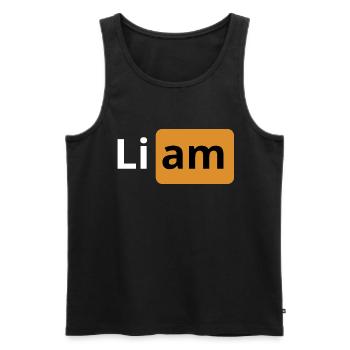 Geschenk für Liam | | Porno Logo Geschenk beauf - Männer Premium Bio Tank Top - Anthrazit - Vorne - Alexander (188cm)