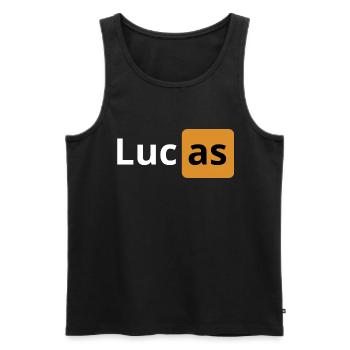 Cadeau pour Lucas | logo porno | cadeau beauf - Débardeur bio Premium Homme - charbon - Devant - Alexander (188cm)