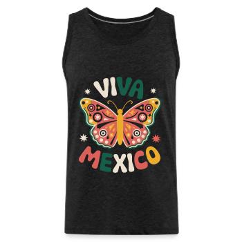 Mexico Mexico Mexican Spanish - Men's Premium Organic Tank Top - charcoal grey - Front - AI Model Male 185 dark (185cm)