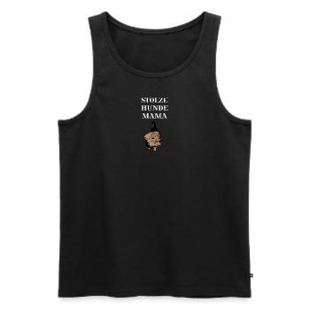 chien chien maman cadeau idée douce mignonne maîtresse - Débardeur bio Premium Homme - charbon - Devant - AI Model Male 185 dark (185cm)