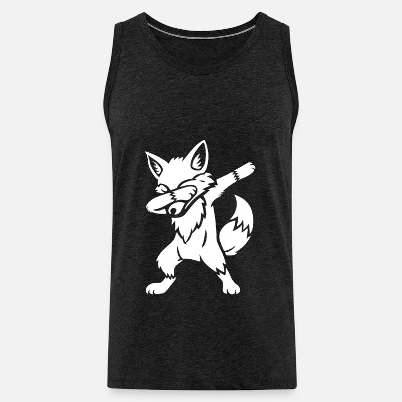 Dabbing Fuchs - Dab Dance - Geschenk - Männer Premium Bio Tank Top - Anthrazit