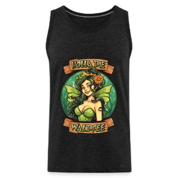 Holla die Waldfee Prinzessin Fairy Elfe Märchen - Männer Premium Bio Tank Top - Anthrazit - Vorne - Alexander (188cm)