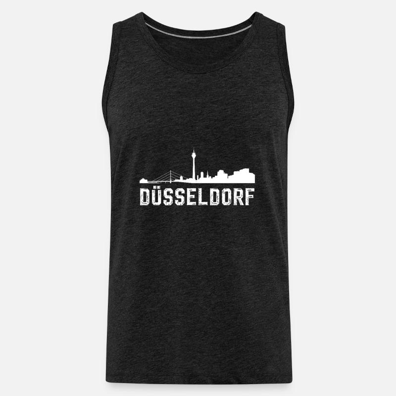 Dusseldorf Skyline - Männer Premium Bio Tank Top - Anthrazit
