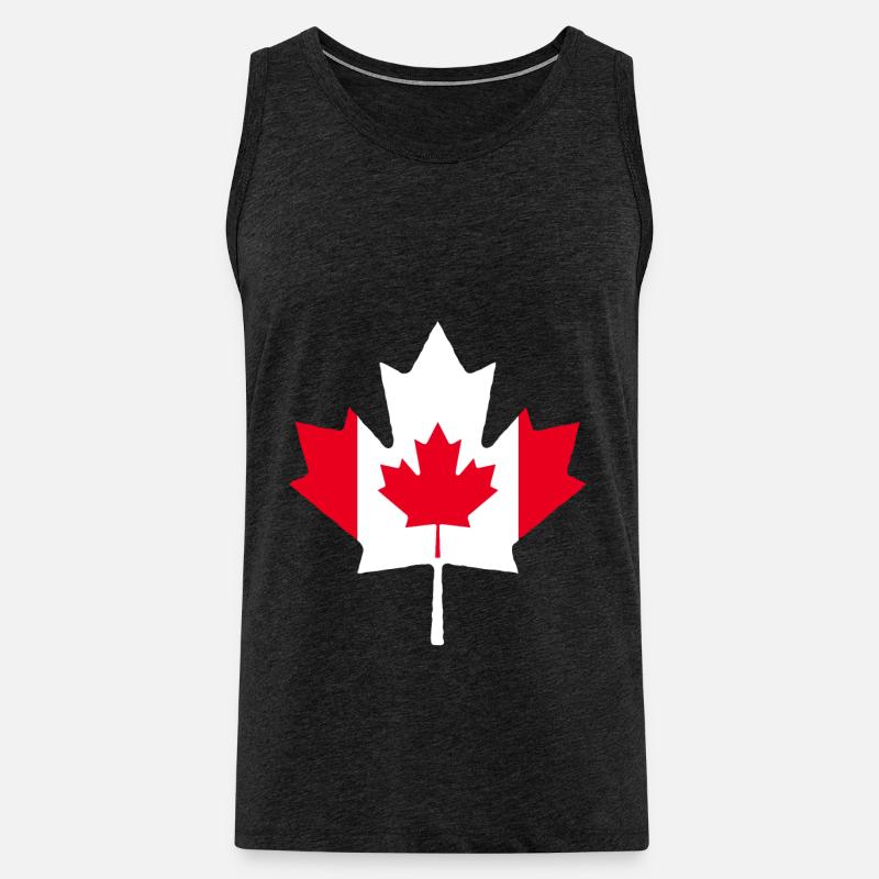 Maple Maple Leaf Canada - Men's Premium Organic Tank Top - charcoal grey