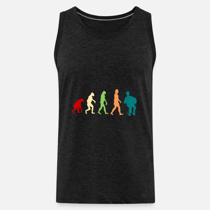 Akkordeon Evolution - Männer Premium Bio Tank Top - Anthrazit