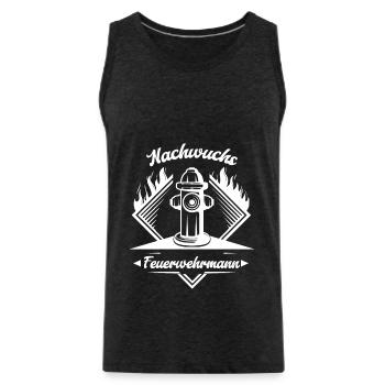 Nachwuchs Feuerwehrmann - Junge Kind Teenager - Männer Premium Bio Tank Top - Anthrazit - Vorne - AI Model Male 185 dark (185cm)