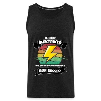 Elektriker - Männer Premium Bio Tank Top - Anthrazit - Vorne - AI Model Male 185 dark (185cm)