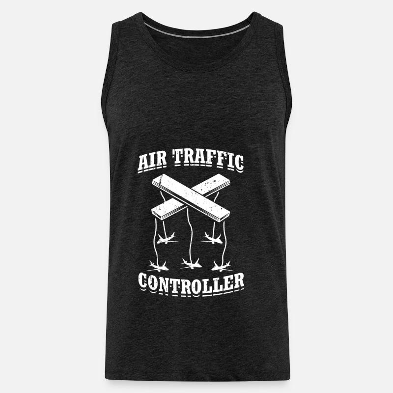 Air traffic controller - Männer Premium Bio Tank Top - Anthrazit