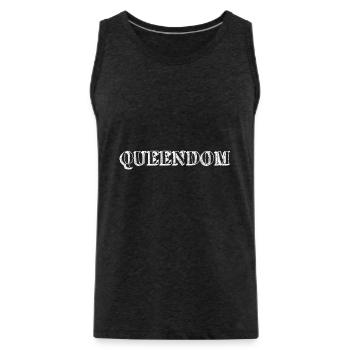 Idée cadeau Queendom - Débardeur bio Premium Homme - charbon - Devant - AI Model Male 185 dark (185cm)