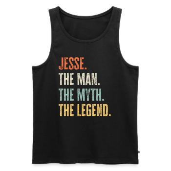 Jesse, Mann Mythos Legende, lustig Bester Name Jesse - Männer Premium Bio Tank Top - Anthrazit - Vorne - Alexander (188cm)