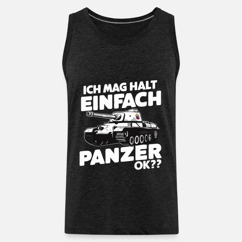 Panzer Kampfpanzer Panzerkampfwagen Panzerfahrer - Männer Premium Bio Tank Top - Anthrazit