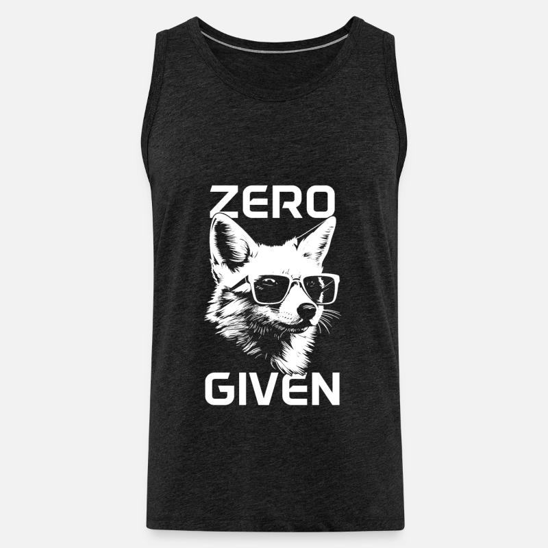 Fuchs Zero Fox Given Lustig - Männer Premium Bio Tank Top - Anthrazit