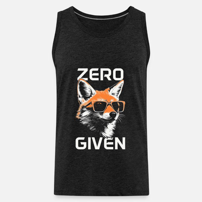 Fuchs Zero Fox Given Lustig - Männer Premium Bio Tank Top - Anthrazit