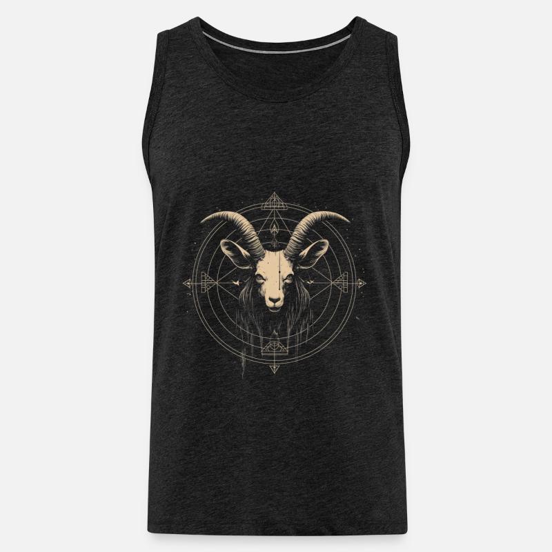 Ziege Baphomet - Männer Premium Bio Tank Top - Anthrazit