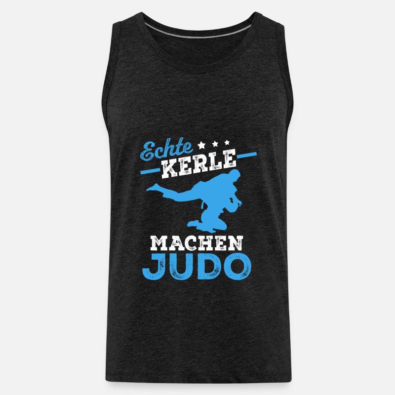 Echte Kerle machen Judo - Männer Premium Bio Tank Top - Anthrazit