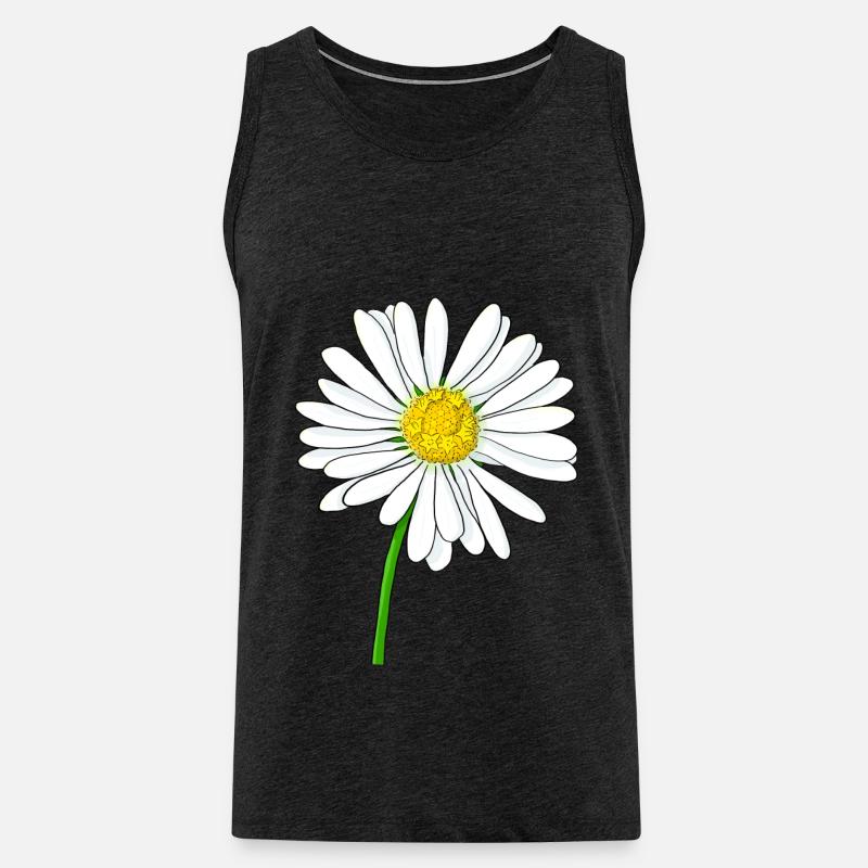 Gänseblümchen Blume - Männer Premium Bio Tank Top - Anthrazit
