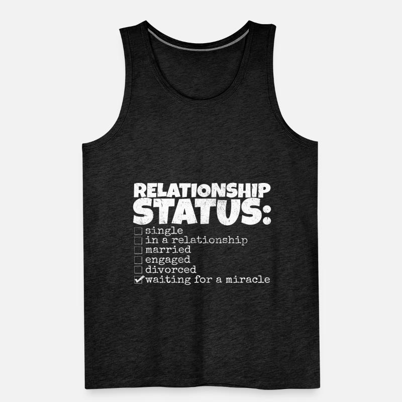 drôle relation statut relation célibataire solo Débardeur bio Premium Homme