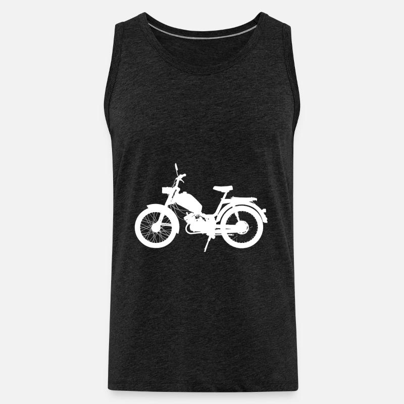 Mofa Moped Roller Motorrad Oldtimer Zweitakter - Männer Premium Bio Tank Top - Anthrazit