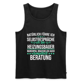Heizungsbauer Heizungsbau Bauarbeiter Beruf Spruch - Männer Premium Bio Tank Top - Anthrazit - Vorne - AI Model Male 185 dark (185cm)