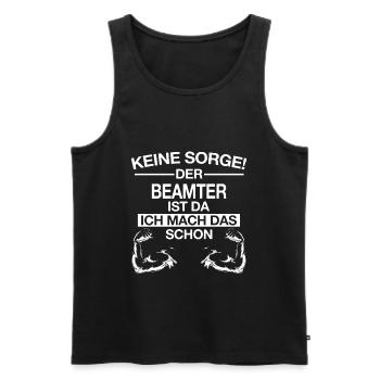 Beamter Beamte Behörde Verwaltung Beruf Spruch - Männer Premium Bio Tank Top - Anthrazit - Vorne - Alexander (188cm)