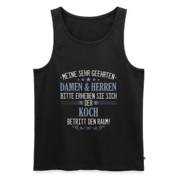 Koch Köche Chefkoch kochen Küche Beruf Spruch - Männer Premium Bio Tank Top - Anthrazit - Vorne - AI Model Male 185 dark (185cm)