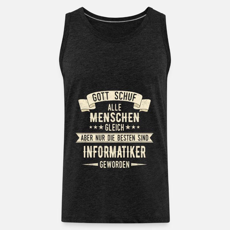Informatiker Programmierer Informatik Spruch - Männer Premium Bio Tank Top - Anthrazit