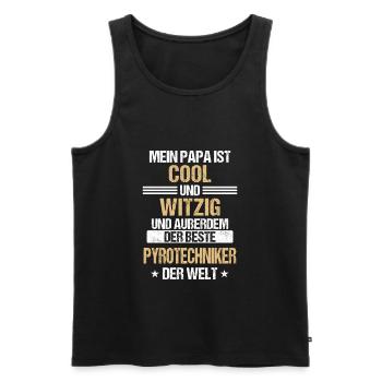 Pyrotechniker Feuerwerk Pyro Sprengmeister Spruch - Männer Premium Bio Tank Top - Anthrazit - Vorne - AI Model Male 185 dark (185cm)