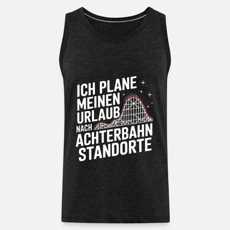 Achterbahn Freizeitpark Roller Coaster - Männer Premium Bio Tank Top - Anthrazit