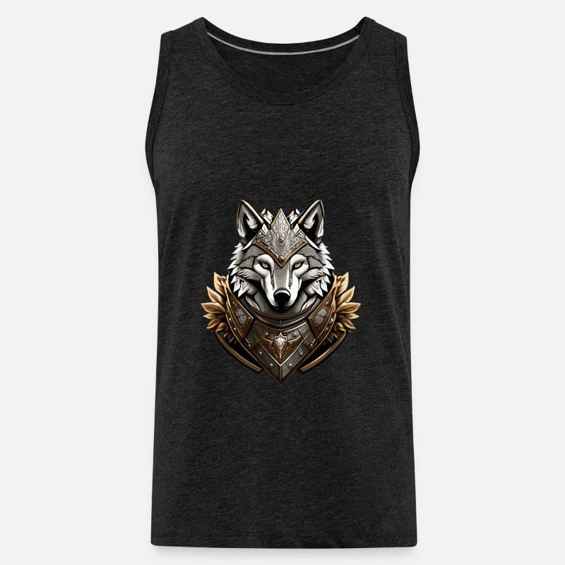 Wolf 4 von Pr3vise - Männer Premium Bio Tank Top - Anthrazit
