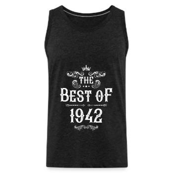 1942 best of - Männer Premium Bio Tank Top - Anthrazit - Vorne - AI Model Male 185 dark (185cm)