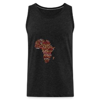 Abraham Afworqi song with African Map - Männer Premium Bio Tank Top - Anthrazit - Vorne - Alexander (188cm)