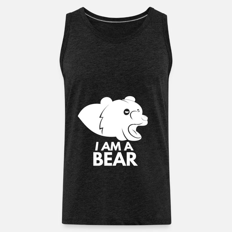 Bären ich bin ein Bär - Männer Premium Bio Tank Top - Anthrazit