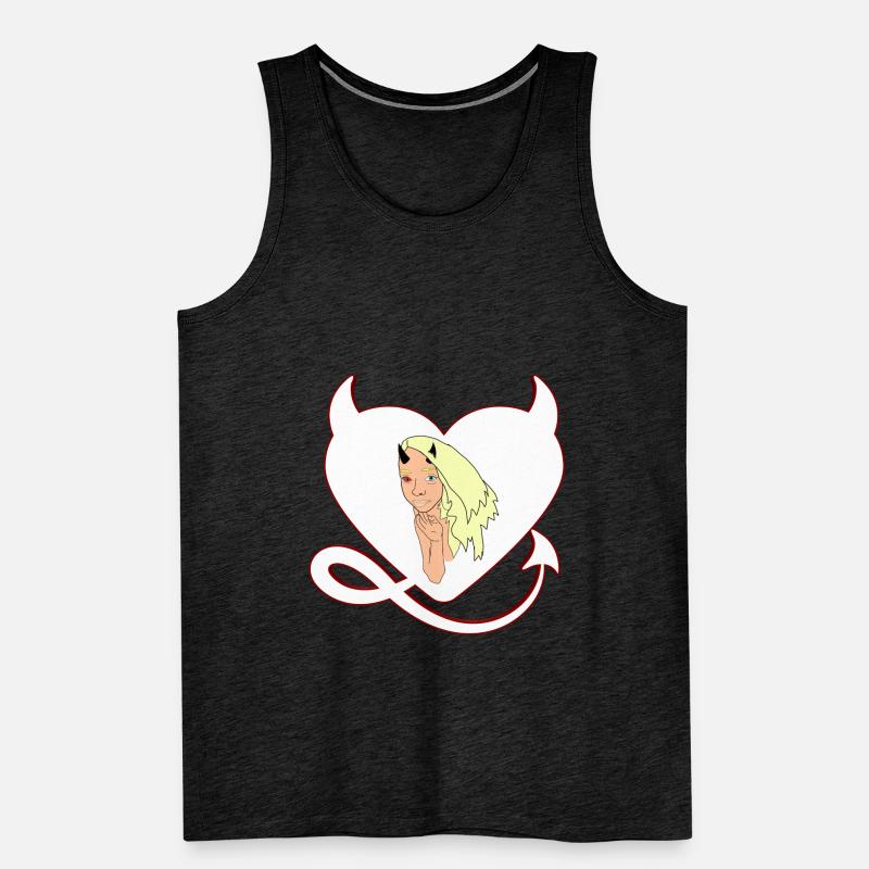 Devil with devil's heart Devil devil's female Men's Premium Organic Tank Top