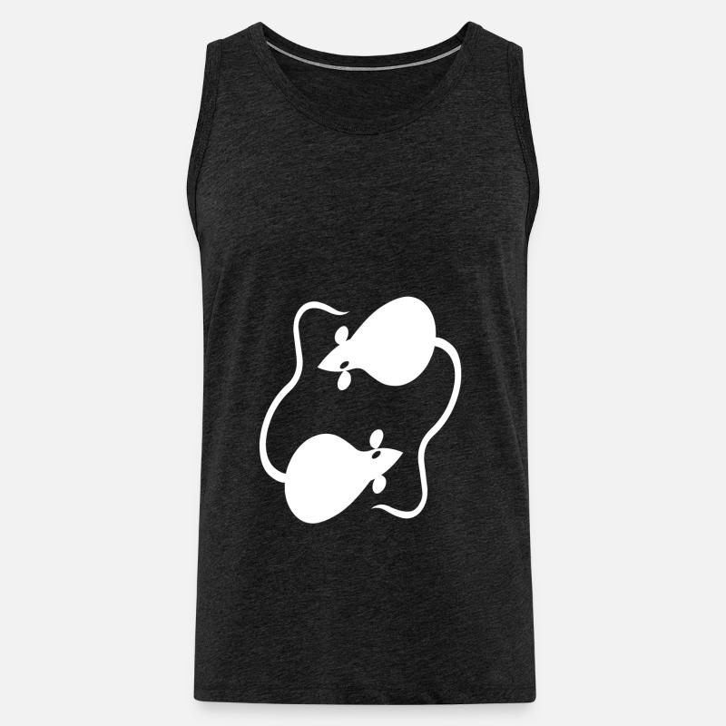 Mäuse - Männer Premium Bio Tank Top - Anthrazit