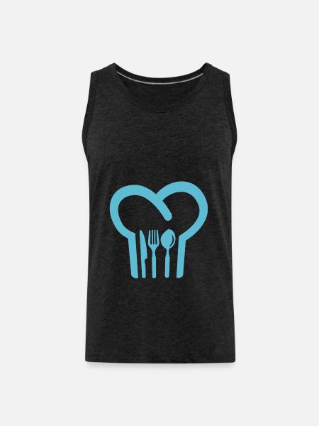 toque - Men's Premium Organic Tank Top - charcoal grey
