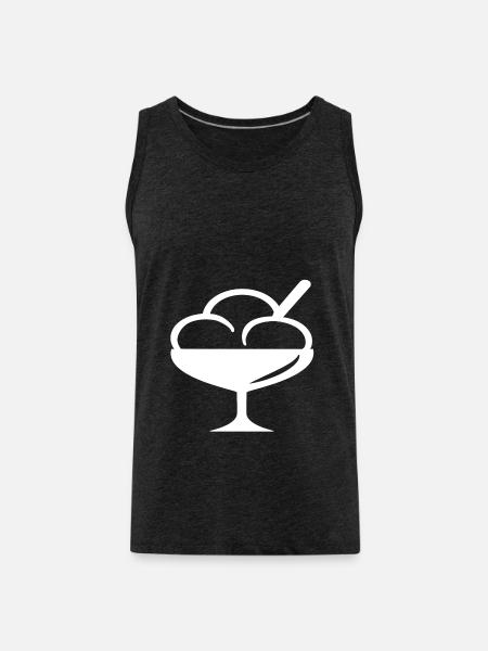 sundae - Men's Premium Organic Tank Top - charcoal grey