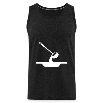 Suppe Suppenlöffel - Männer Premium Bio Tank Top - Anthrazit - Vorne - Alexander (188cm)
