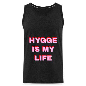 Hygge Is My Life - Männer Premium Bio Tank Top - Anthrazit - Vorne - AI Model Male 185 dark (185cm)