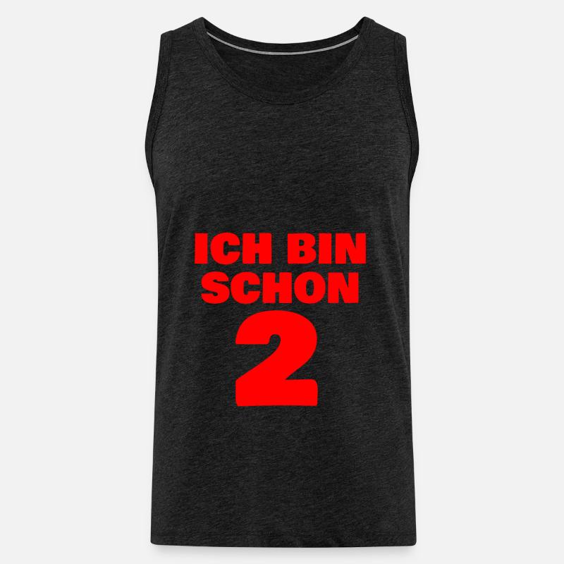 Ich bin schon 2 - Männer Premium Bio Tank Top - Anthrazit