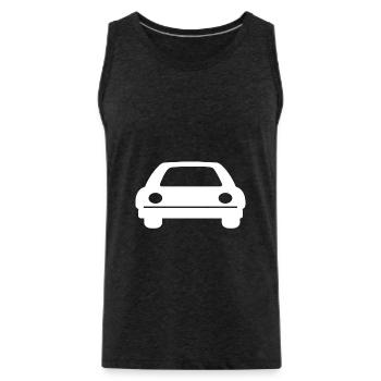 automobile - Men's Premium Organic Tank Top - charcoal grey - Front - AI Model Male 185 dark (185cm)
